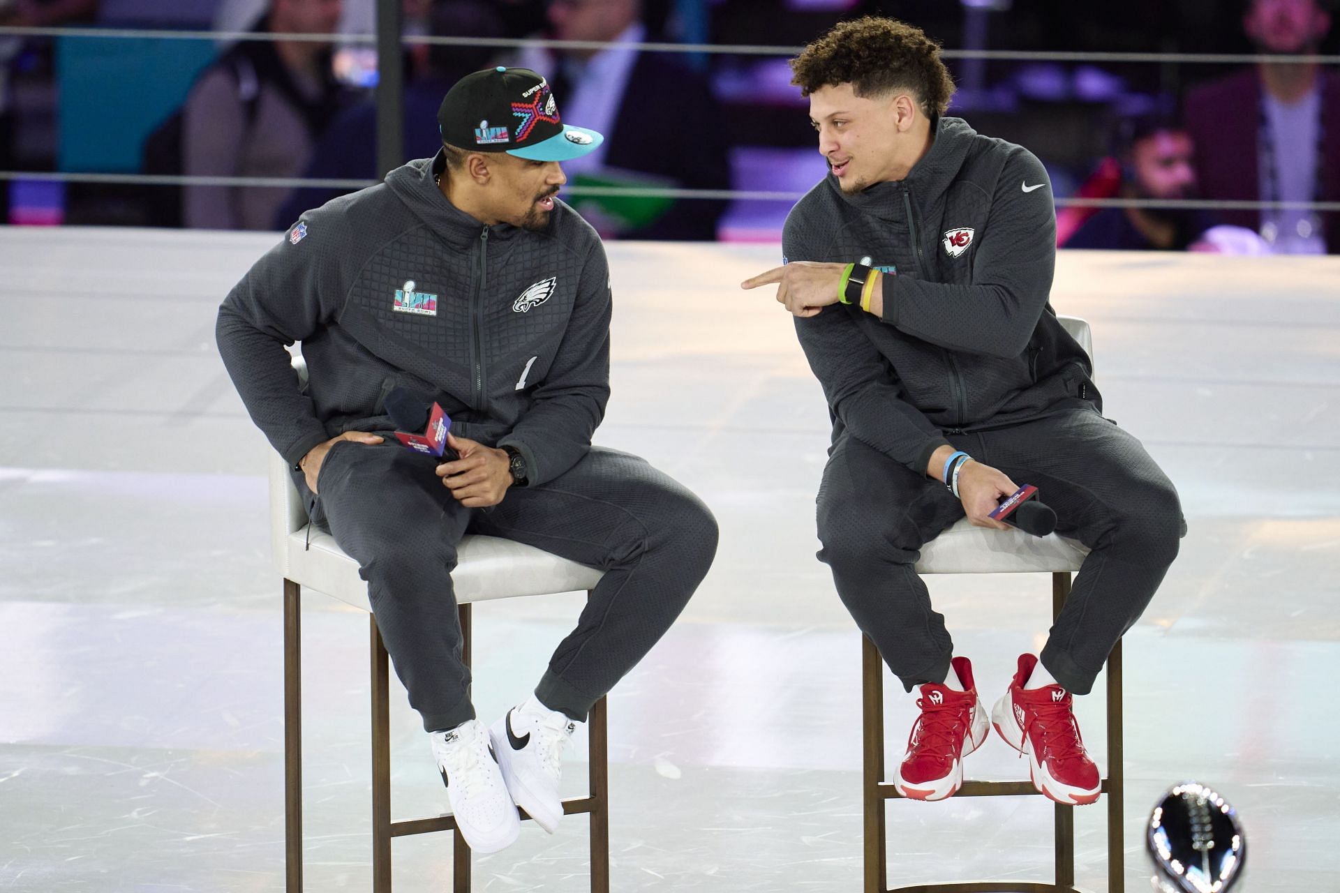 Jalen Hurts and Patrick Mahomes